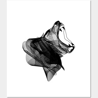 Dramabite Linear lion Posters and Art